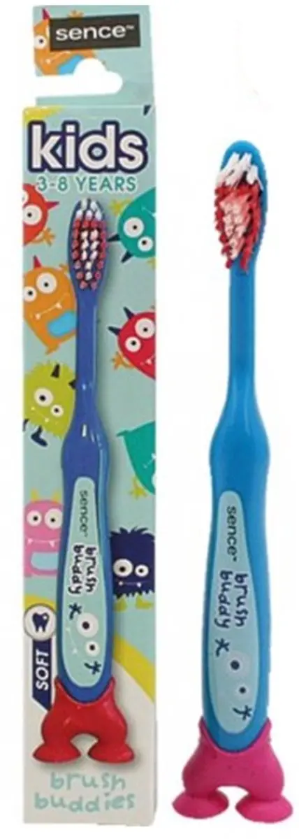 Sence Fresh Kids Tandenborstels - 12 Stuks - Roze/Blauw/Oranje