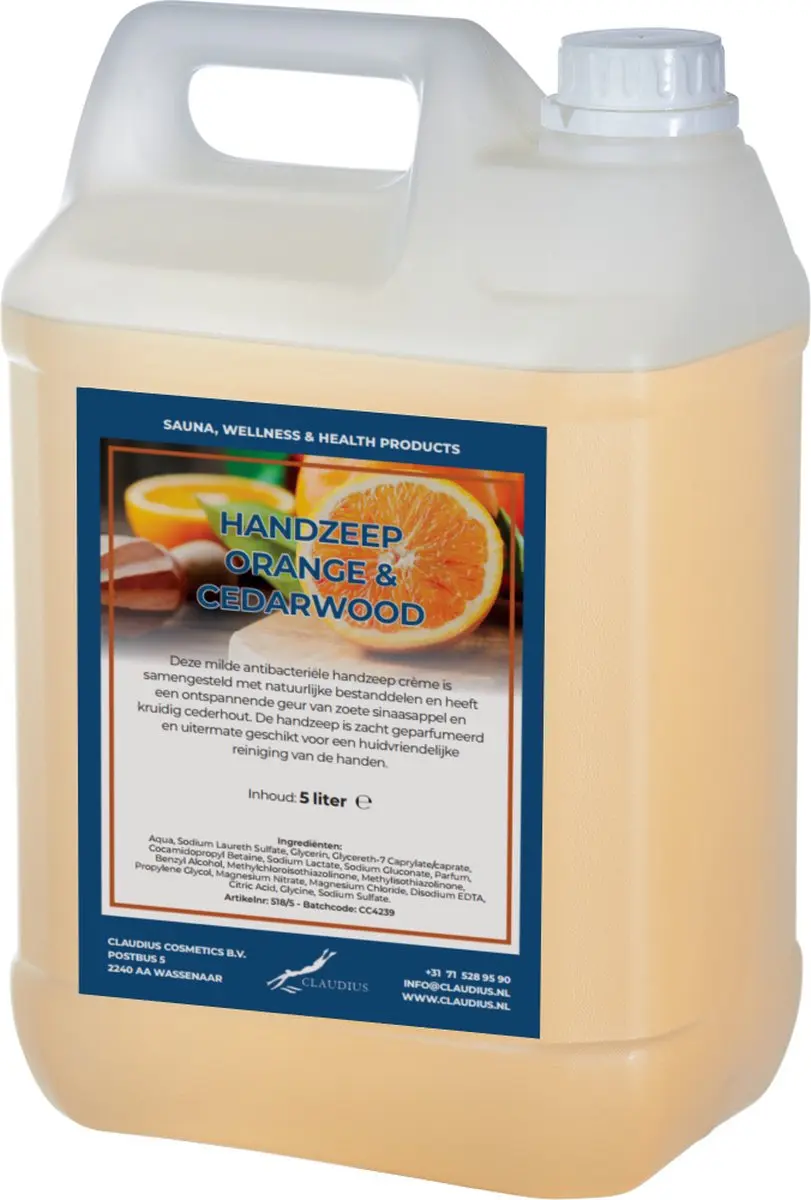 Splashbox Cosmetics Handzeep Sweet Orange & Cedarwood 5L