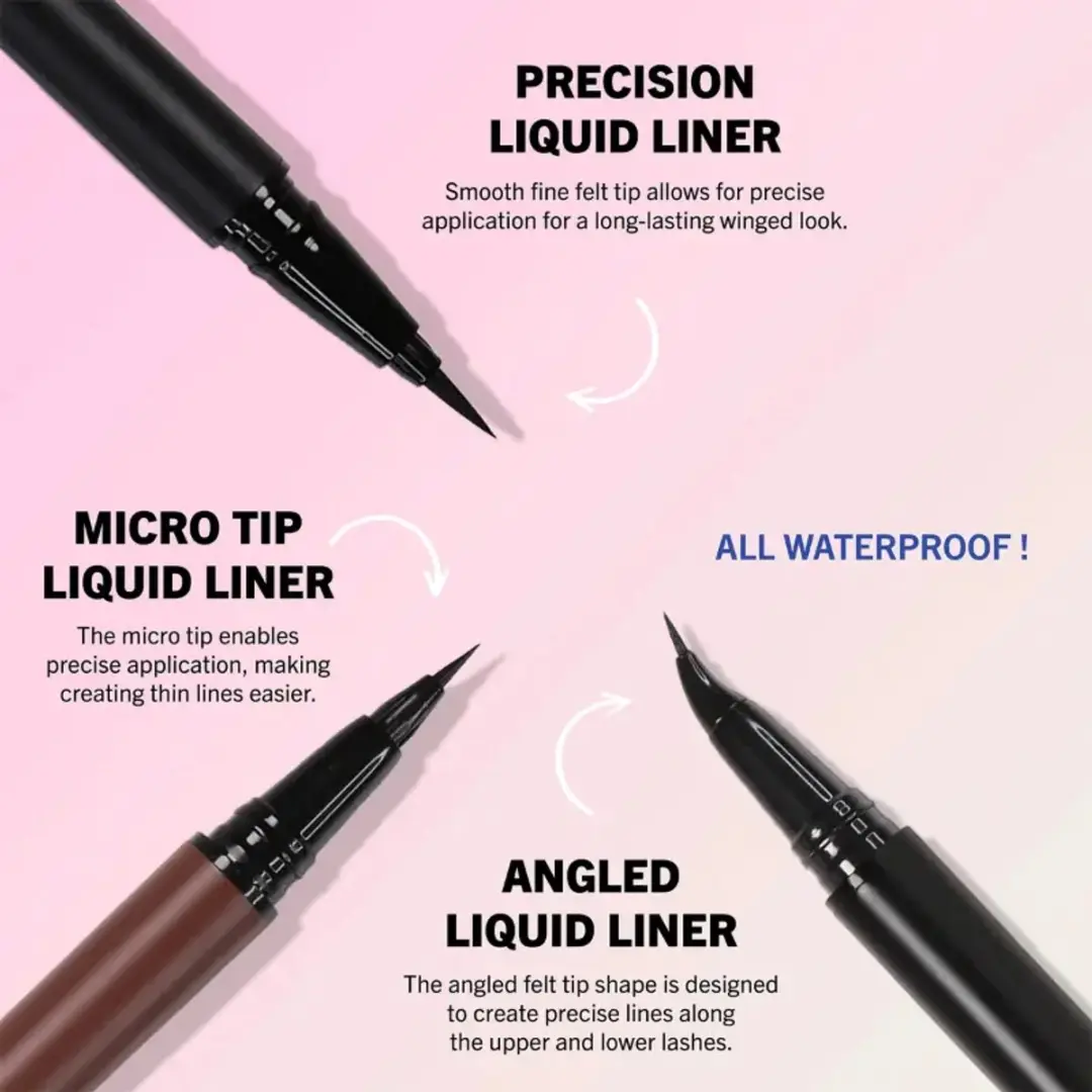 Moira Angled Liquid Liner 001 - Zwart 0.65g