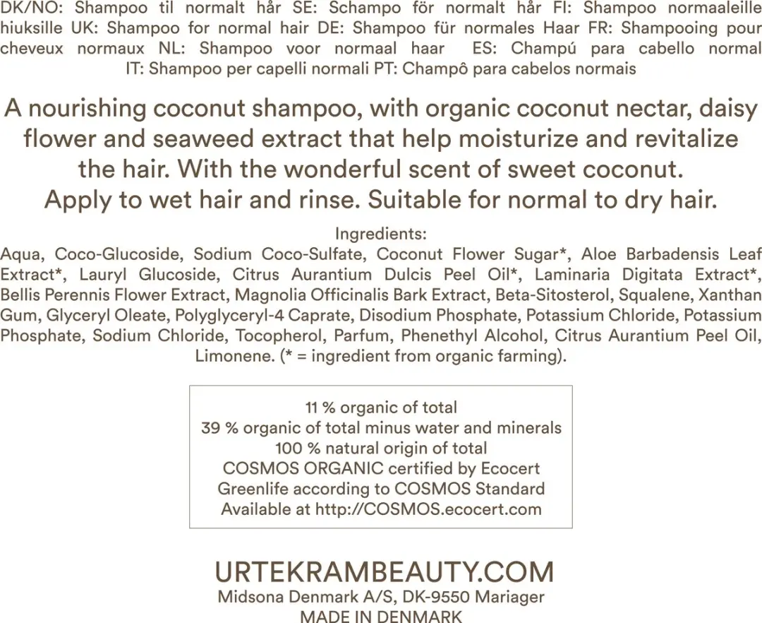 Urtekram Kokos Shampoo 500ml