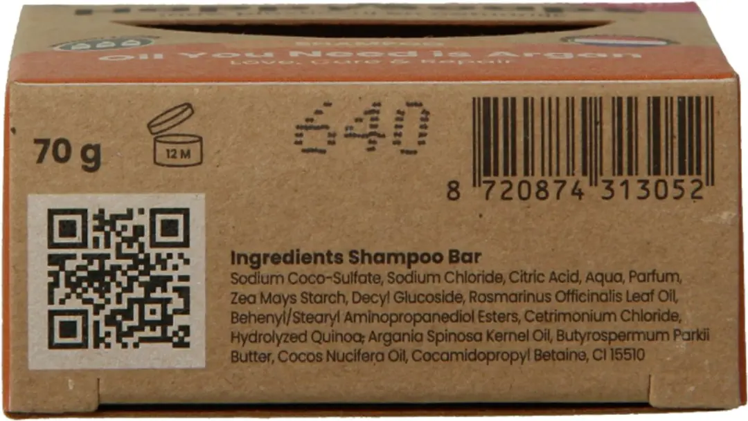 HappySoaps Shampoo Bar Arganolie 70g