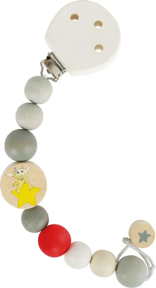 Small Foot Baby Houten Speen Ketting Ludwig het Geitje - Grijs