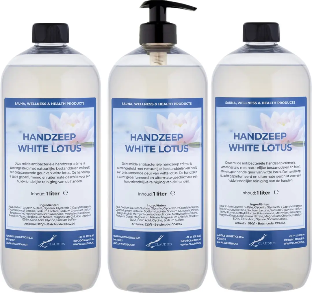Splashbox Cosmetics Handzeep White Lotus 3x1L - met pomp