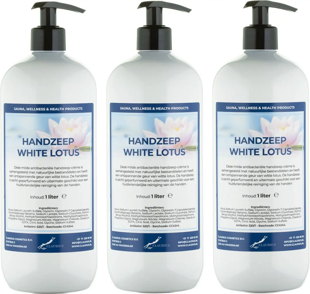Splashbox Cosmetics Handzeep White Lotus 3x1L - met pomp