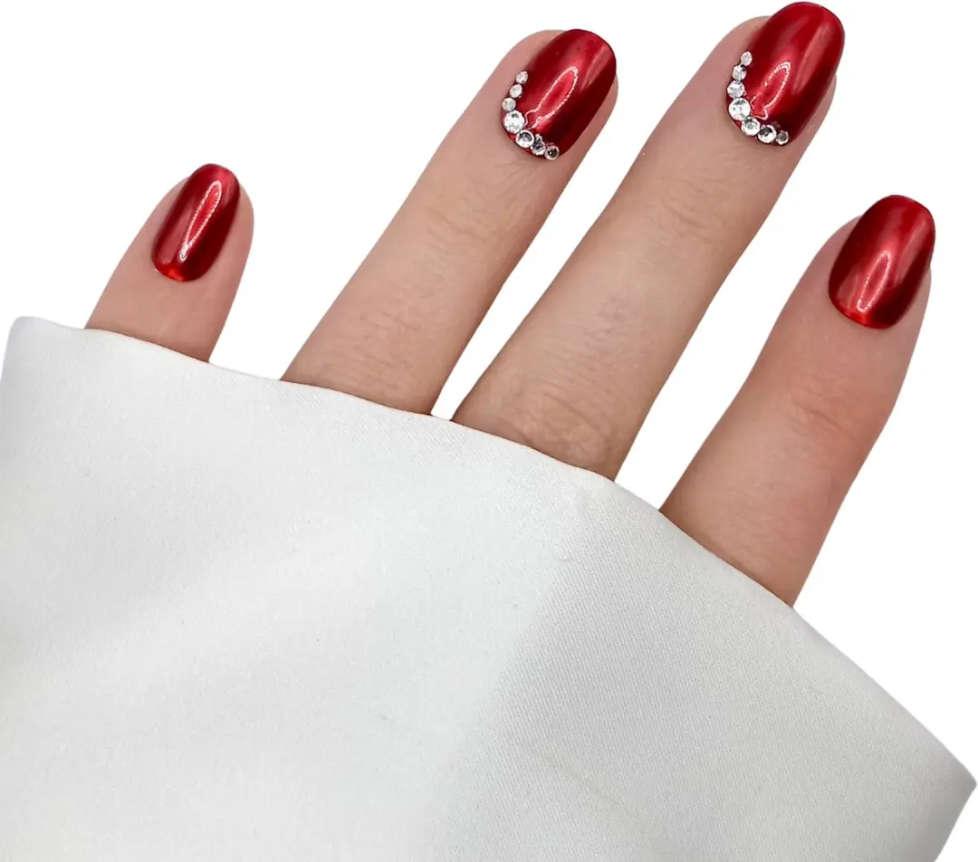 SD Press on Nails No. 130 Mrs. Claus Nagelset - 20 Stuks Rood