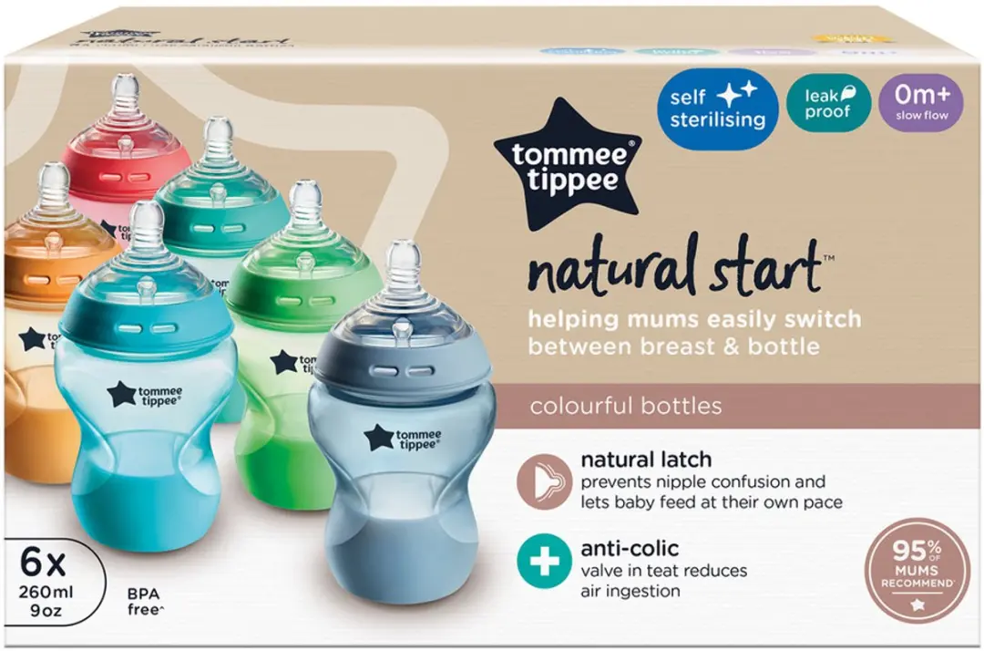 Tommee Tippee Natural Start Babyflessen 260ml - 6 Stuks - Multi - afbeelding 6 van 6