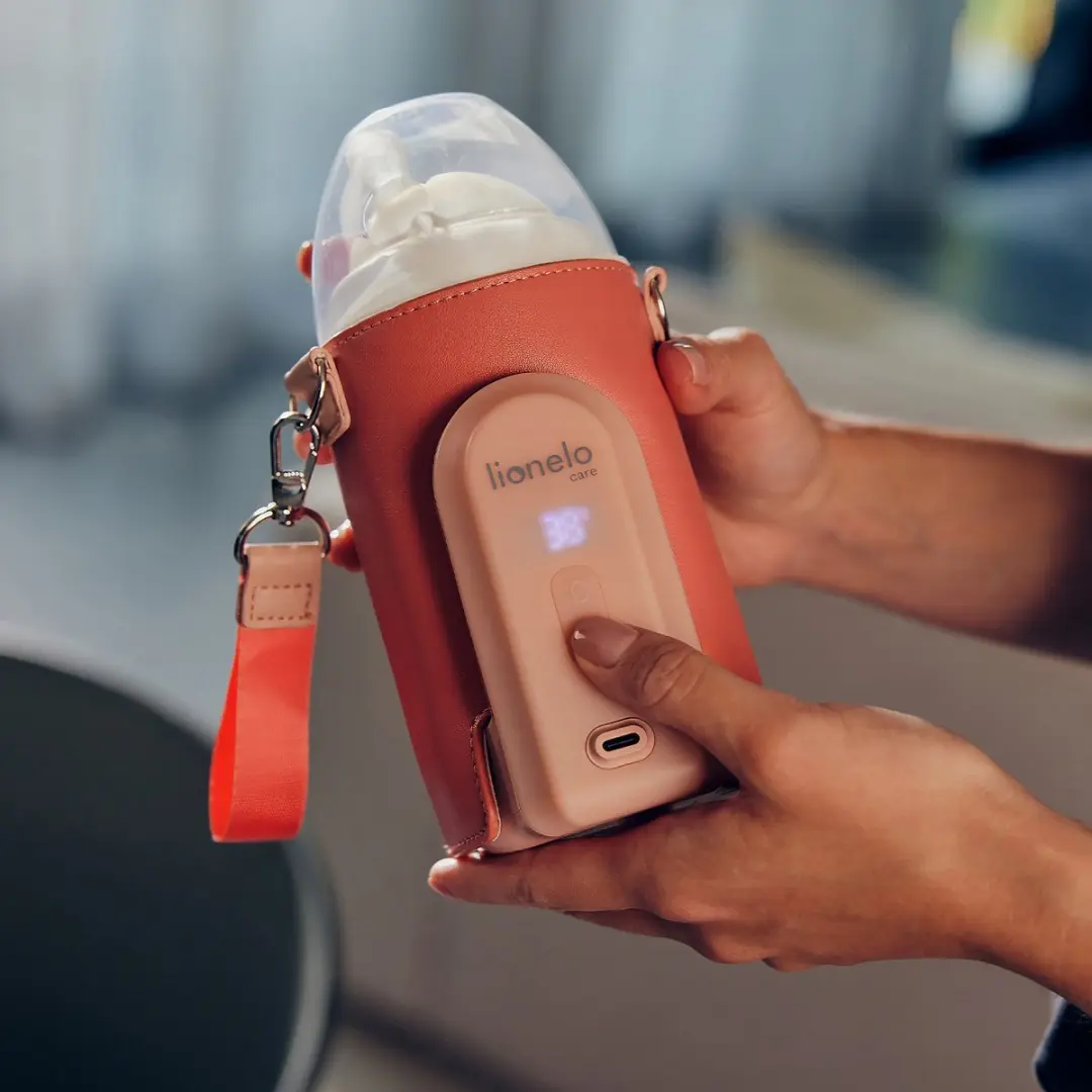 Lionelo Thermup Go Evo Flessenwarmer - 5 Temperatuurniveaus - USB-C - 9 Uur - Zwart/Goud