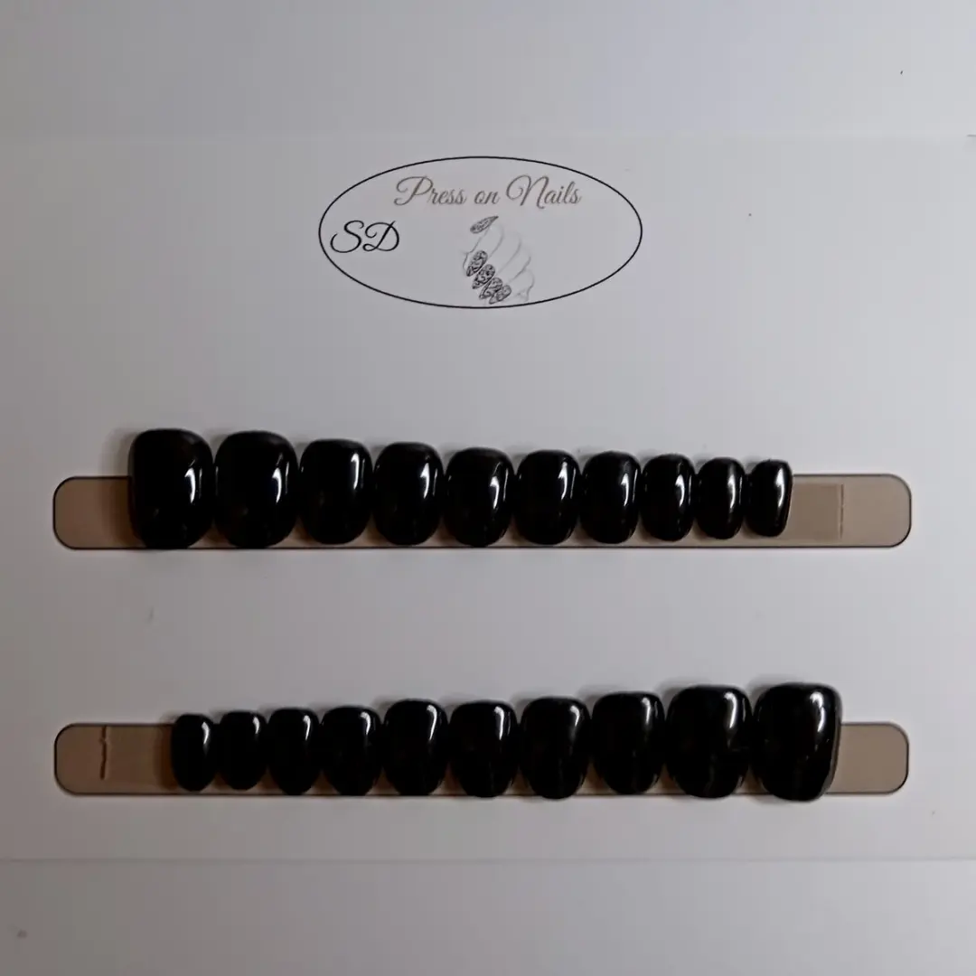 SD Press on Nails B-89 Plaknagels 20 Stuks - Zwart