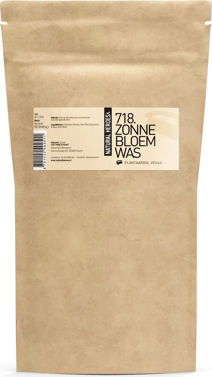 Natural Heroes Zonnebloemwas 50g