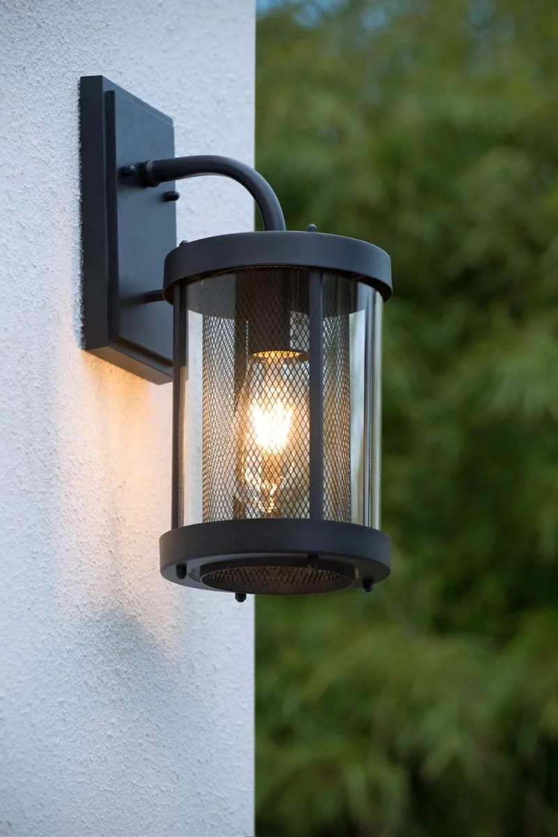 Lucide Makkum Wandlamp E27 IP23 - Zwart
