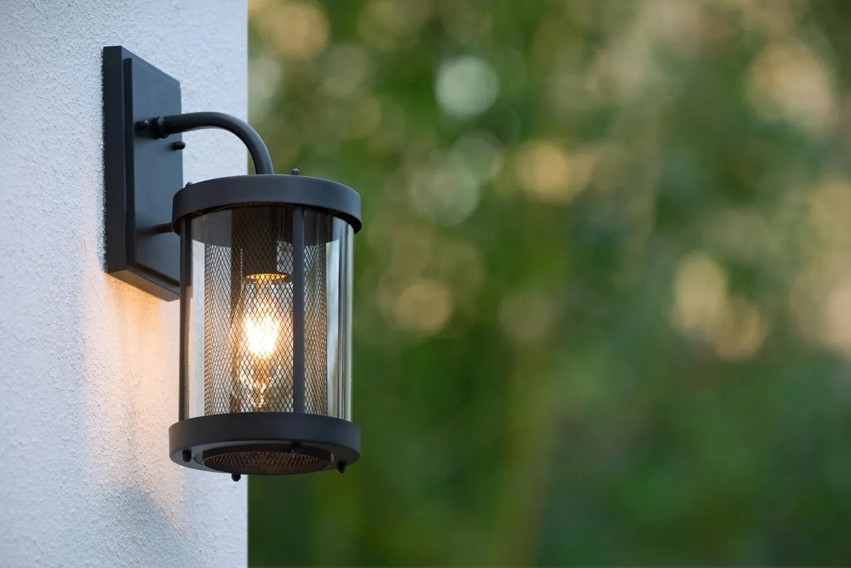 Lucide Makkum Wandlamp E27 IP23 - Zwart