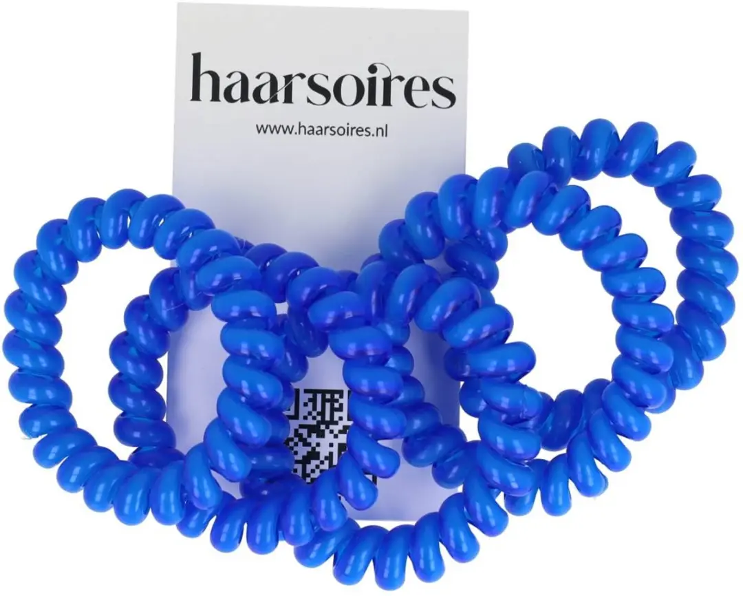 Haarsoires Invisibobble Basic Telefoondraad Cobalt Blauw - 5 Stuks