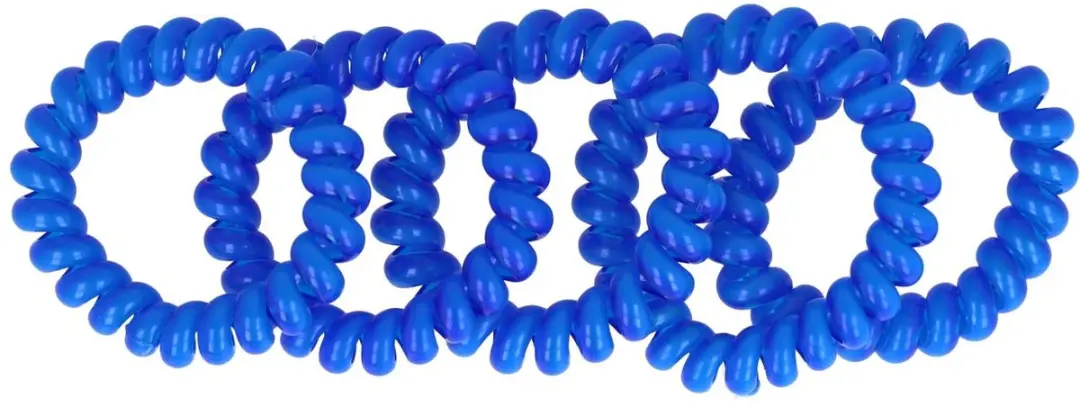 Haarsoires Invisibobble Basic Telefoondraad Cobalt Blauw - 5 Stuks