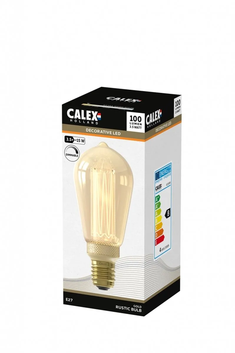 Calex Crown Series LED Lamp E27 - 3.5W - Goud - 1800K