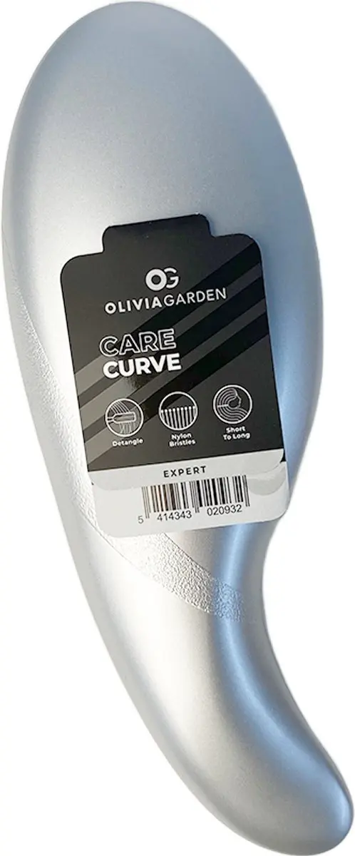 Olivia Garden Curve Nylon Borstels - Zilver