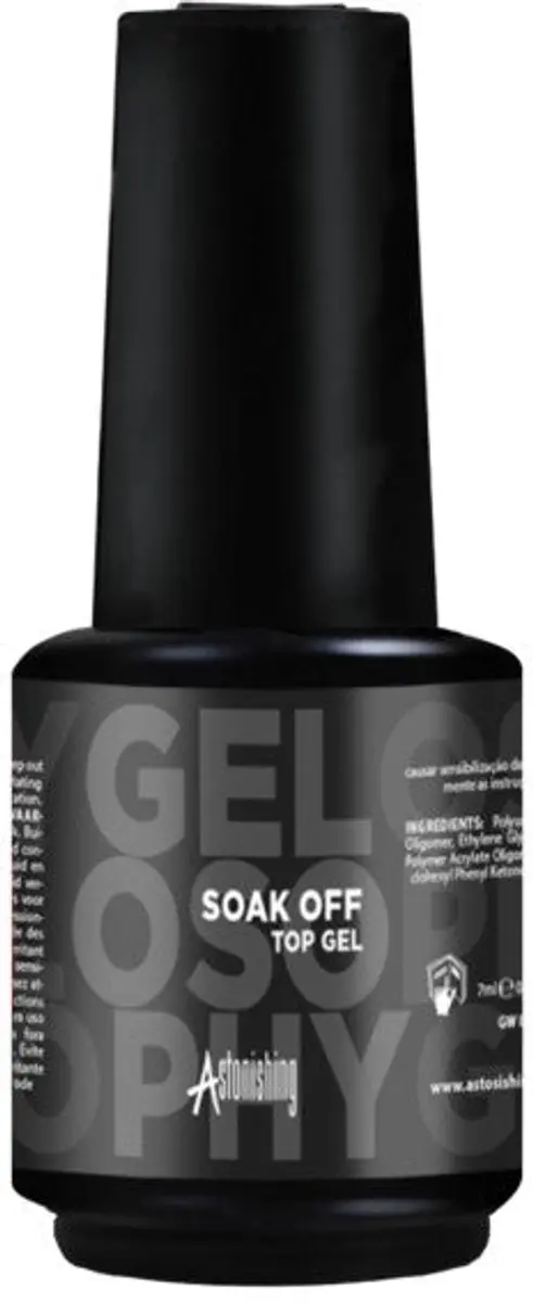 Astonishing Gelosophy Soak Off Top Gel 15ml