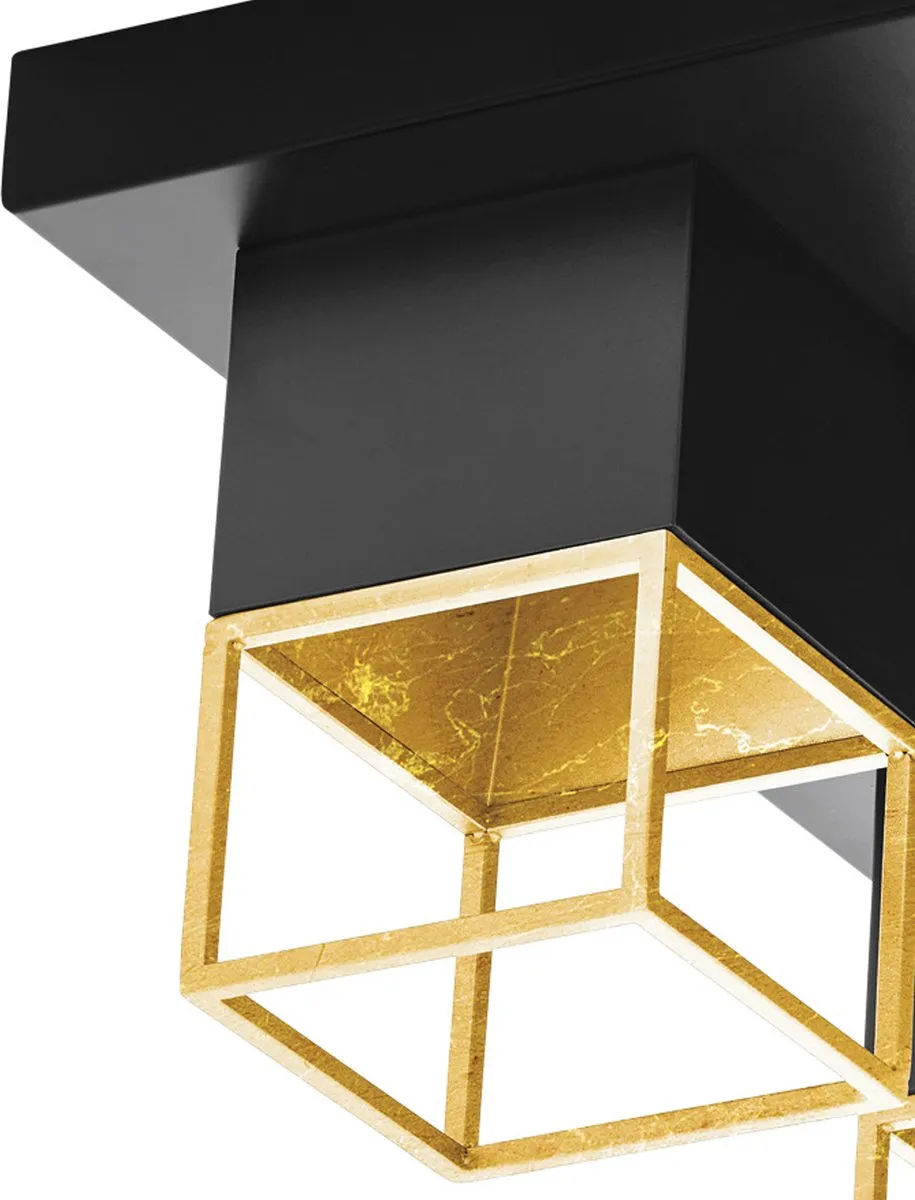 Eglo Montebaldo Plafondlamp GU10 - 4 Lichtpunten - Zwart/Goud