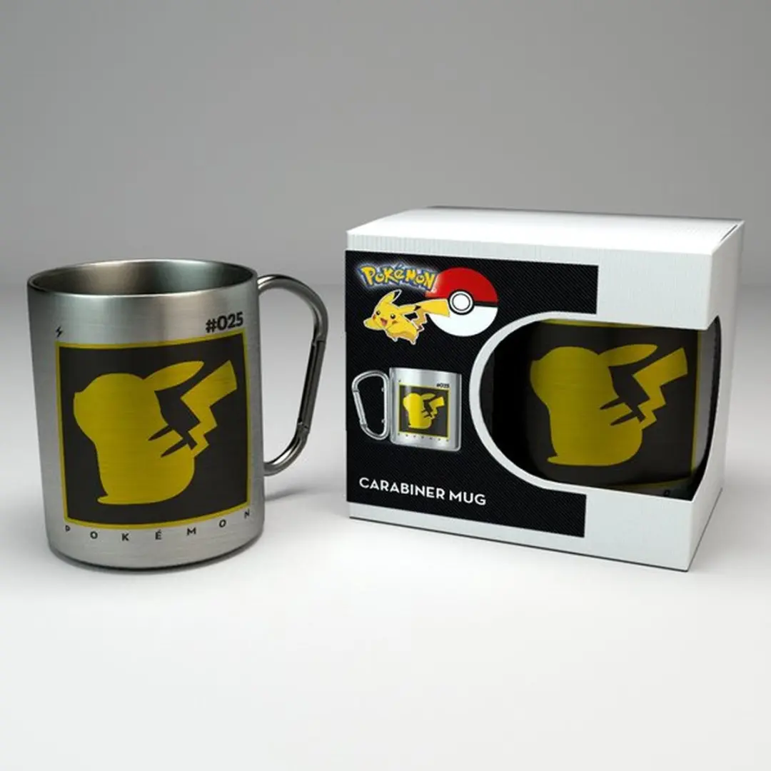 Pokémon Pikachu Carabiner Beker 240ml - RVS - afbeelding 2 van 3