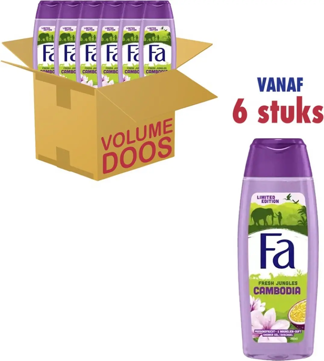 Fa Douchegel Fresh Jungles Cambodia 250ml - 6 Stuks