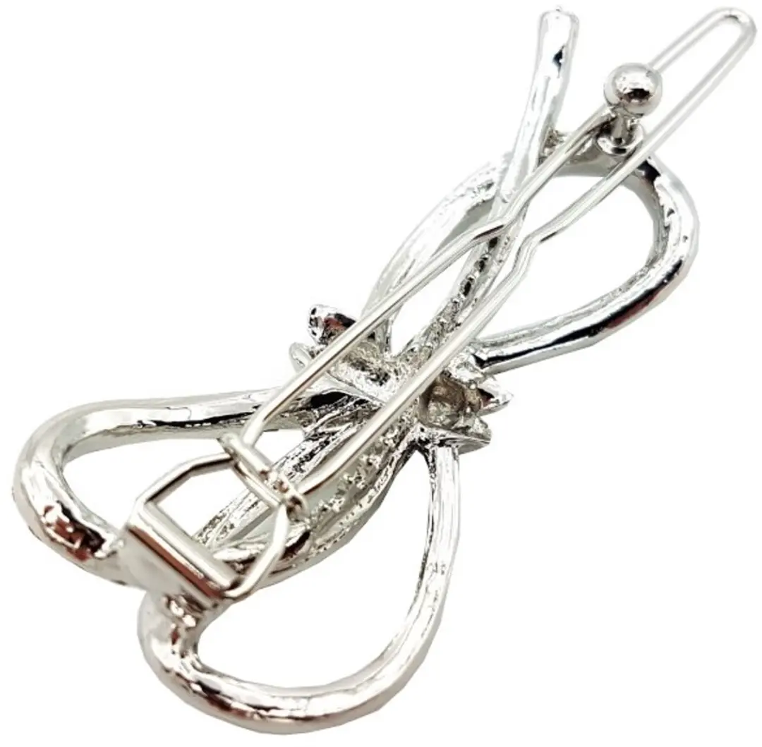 Haarsoires Haarspeld 4cm - Strass Zilver