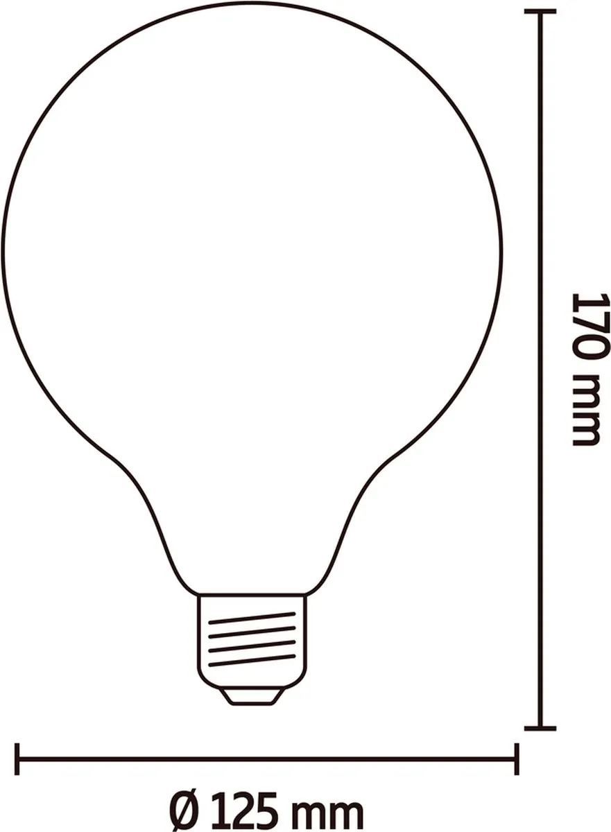 Calex Filament LED Lamp E27 4W - Rookglas - 2100K - Dimbaar