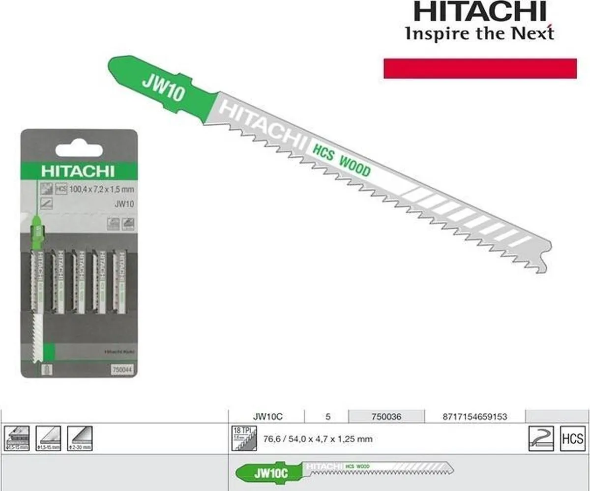 Hikoki JW10 Decoupeerzaagbladen