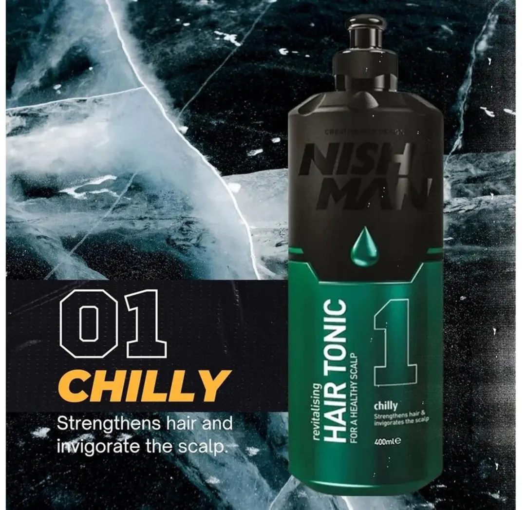 Nishman Hair Tonic 1 Chilly 400ml - 12 Stuks