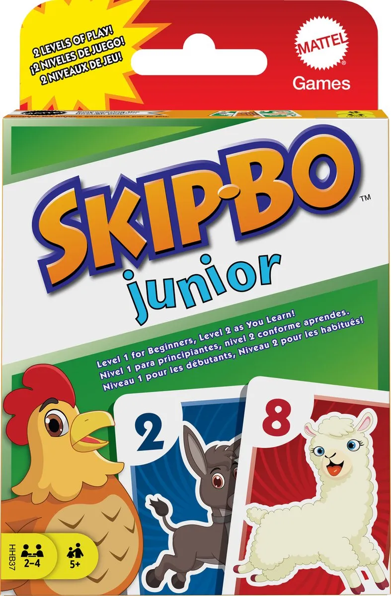 Mattel Games Skip-Bo Junior Kaartspel - 2-4 Spelers - afbeelding 6 van 6
