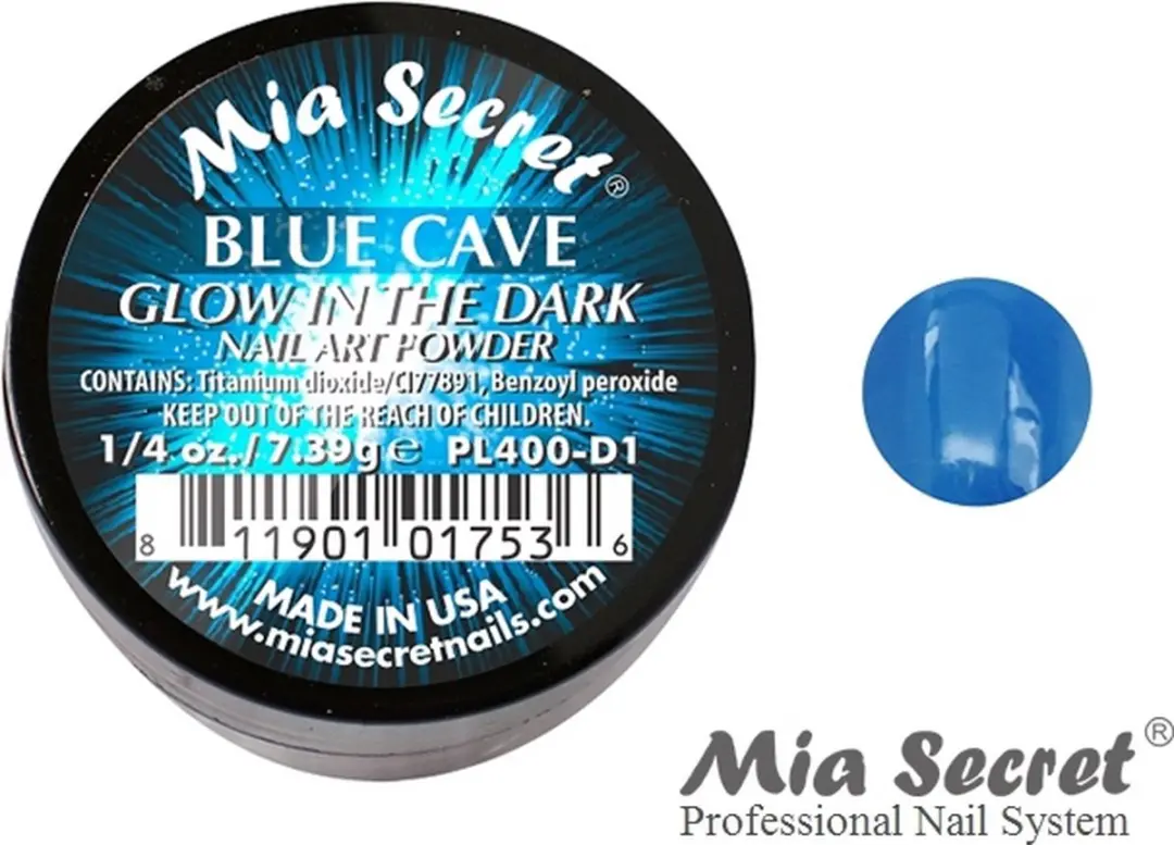 Mia Secret Glow in the Dark Acrylpoeder Blauw - 7.5ml