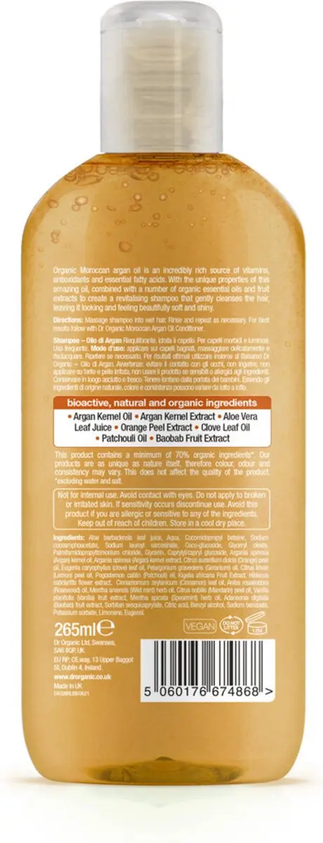 Dr. Organic Marrokaanse Arganolie Shampoo 265ml