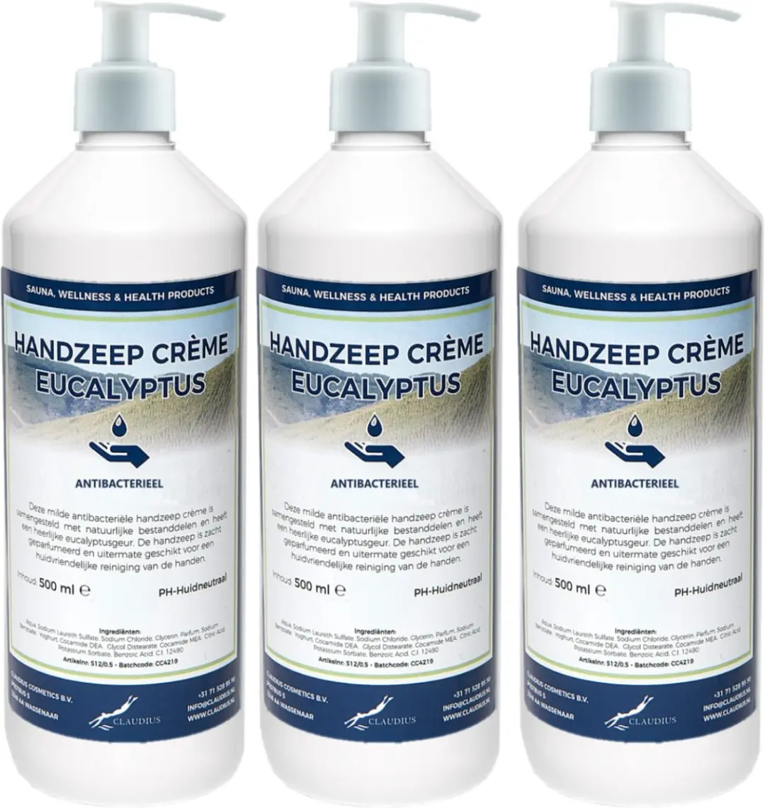 Splashbox Cosmetics Handzeep Crème Eucalyptus 500ml