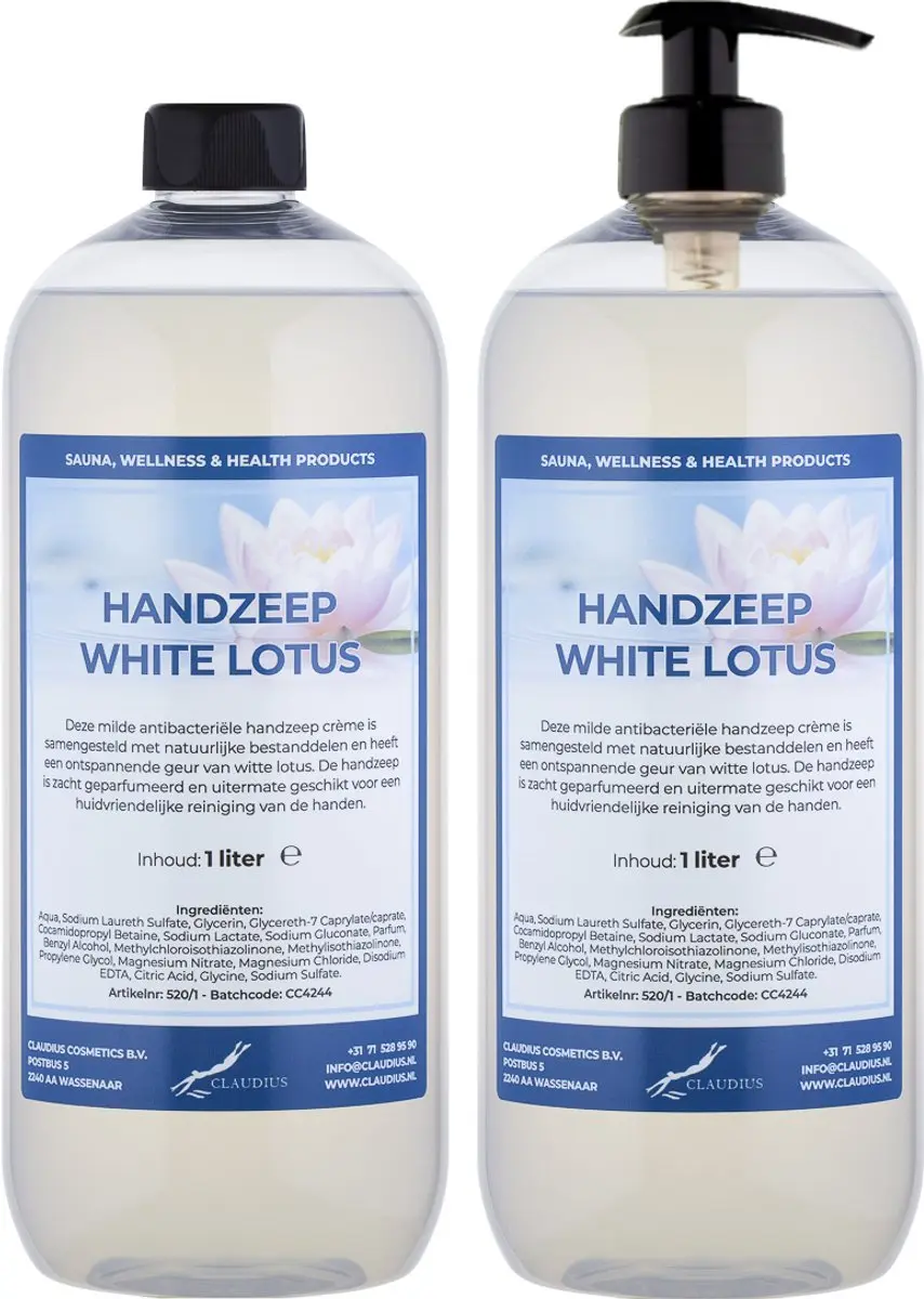 Splashbox Cosmetics Handzeep White Lotus 2 Liter - 2 Stuks