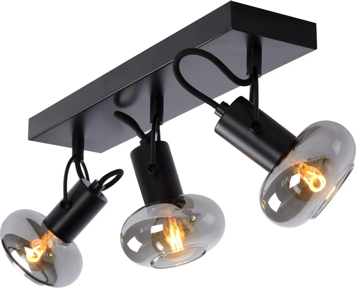 Lucide MADEE Plafondspot 3xE14 - Zwart