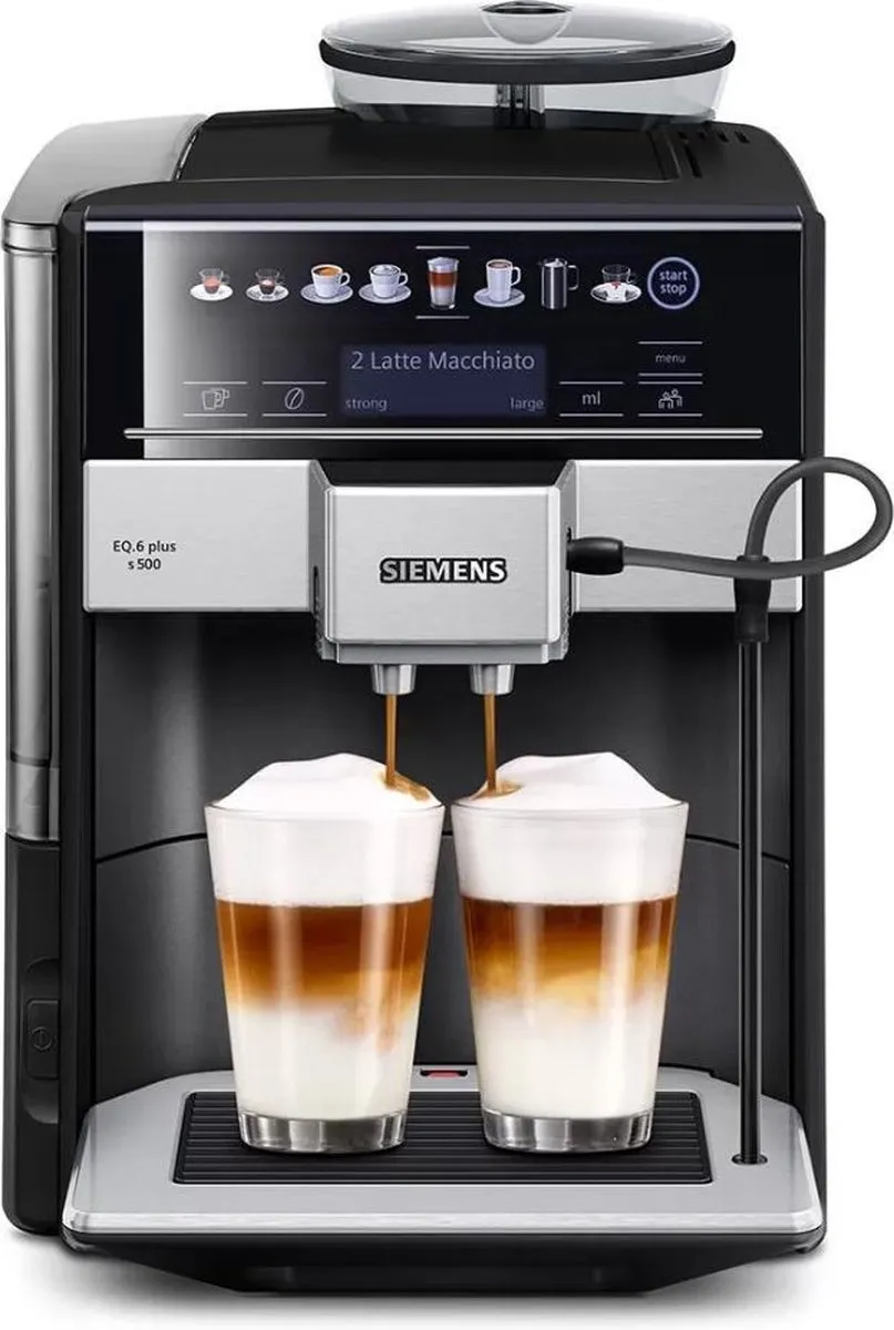 Siemens EQ6 Plus TE655319RW Volautomatische Espressomachine - Zwart