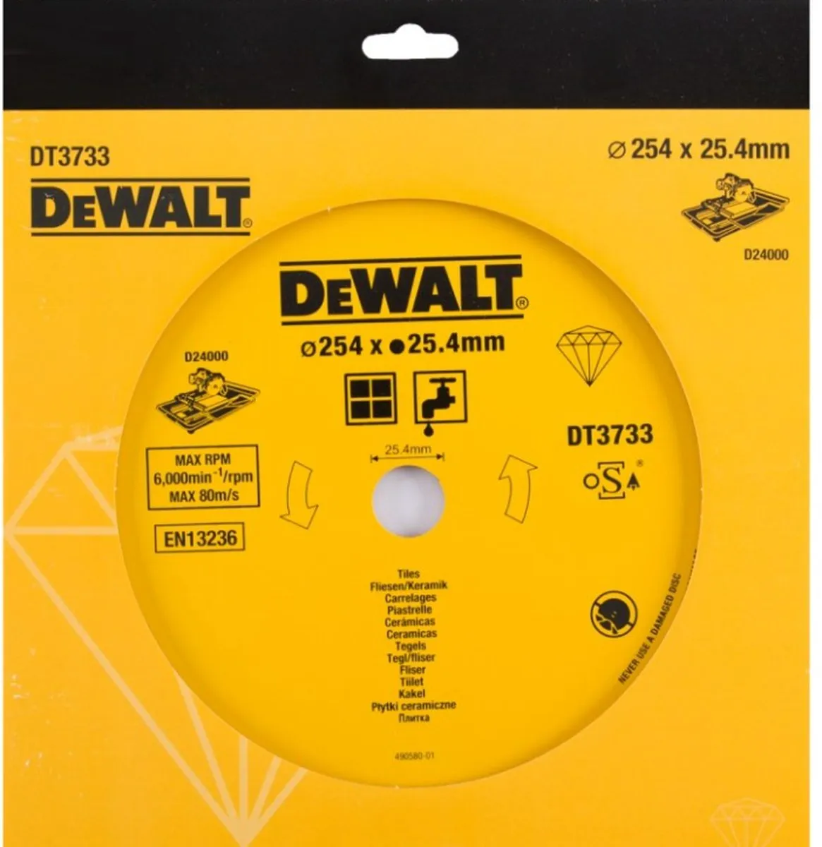 DeWalt DT3733 Diamantzaagblad 250mm