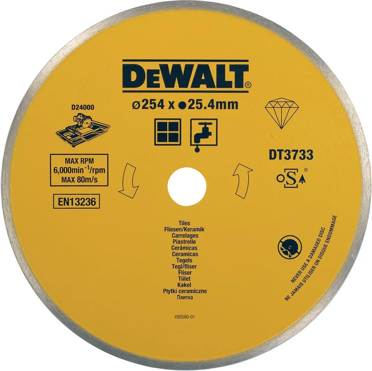 DeWalt DT3733 Diamantzaagblad 250mm - 5mm