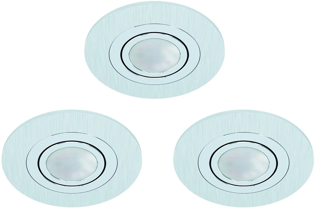 Eglo Areitio Inbouwlamp GU10 - 3x Grijs