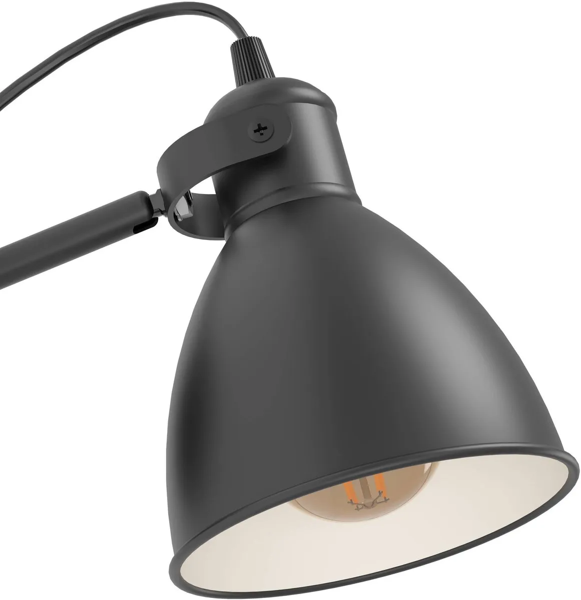 Eglo Priddy Wandlamp E27 - 21,5 cm - Zwart/Wit