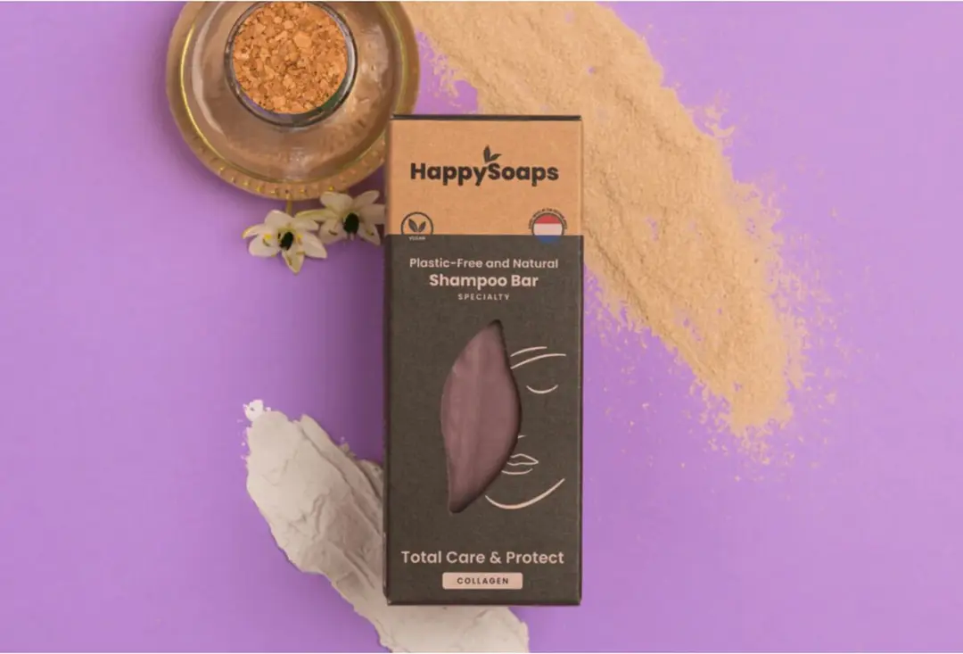 HappySoaps Total Care & Protect Shampoo Bar Collageen 100g