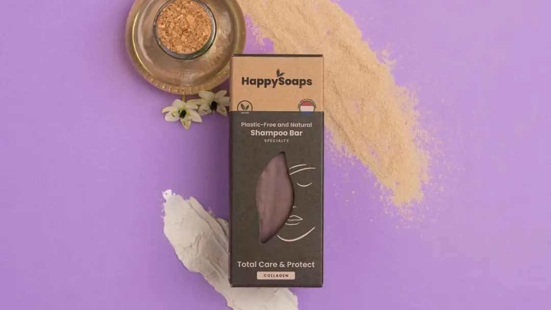 HappySoaps Total Care & Protect Shampoo Bar Collageen 100g