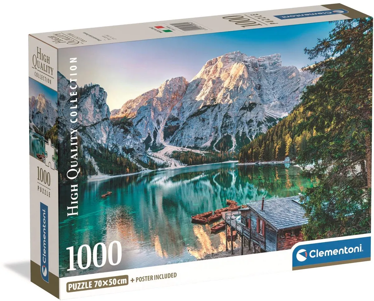 Clementoni - Puzzel - 1000 Stukjes - Emerald Lake Braies - Puzzel Voor Volwassenen - High Quality Collection