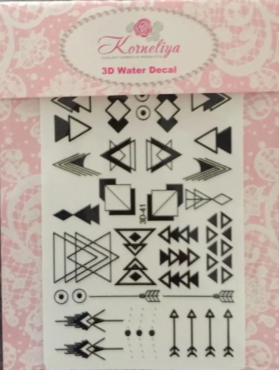 Korneliya 3D Waterdecal 041 Black