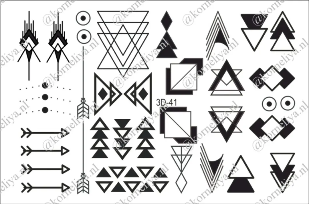 Korneliya 3D Waterdecal 041 Black