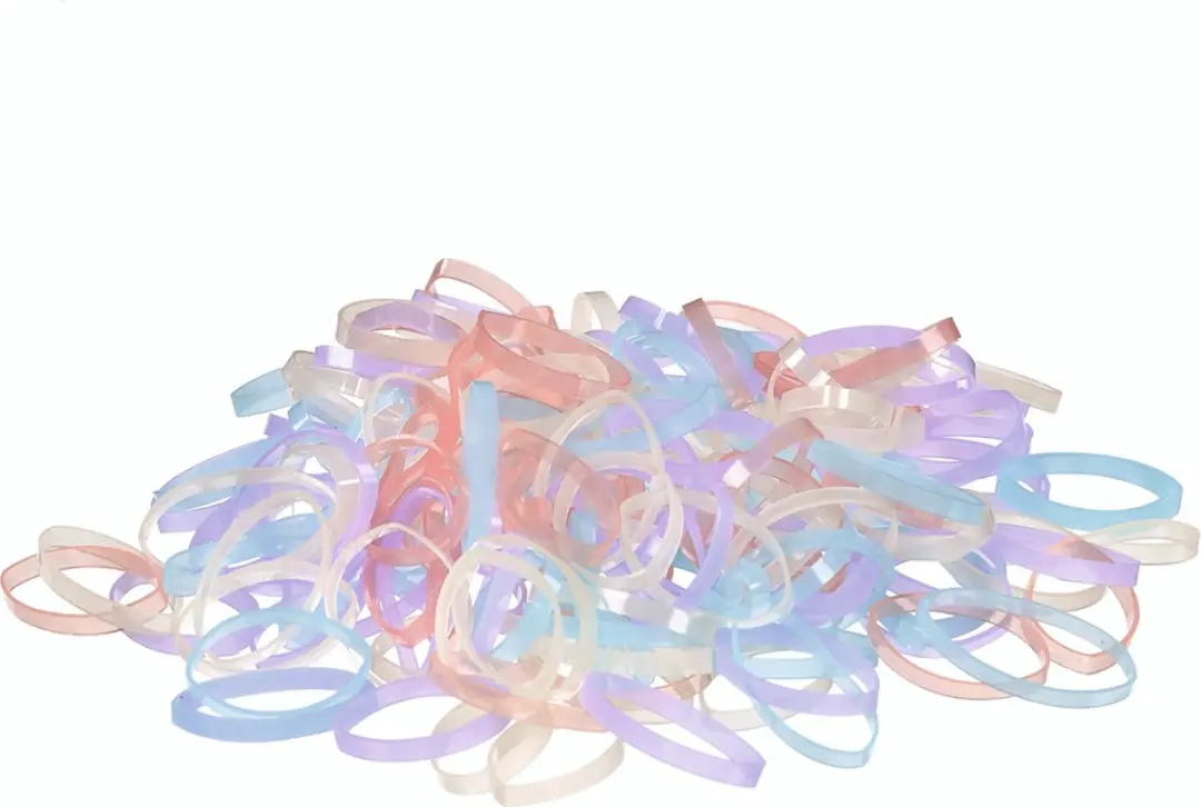 Sibel Fancy Haarelastiekjes Pastel - 500 Stuks
