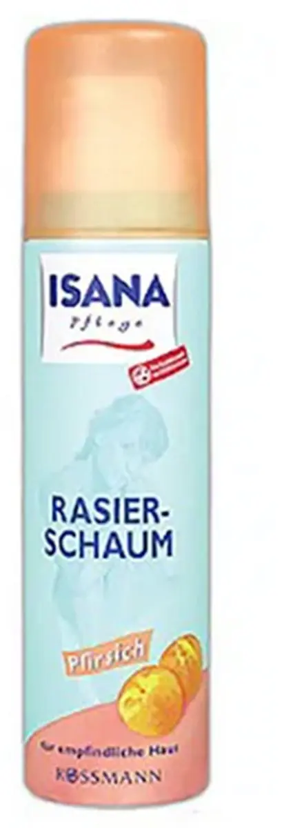 Isana Scheerschuim Perzik Gevoelige Huid 150ml - 8 Stuks