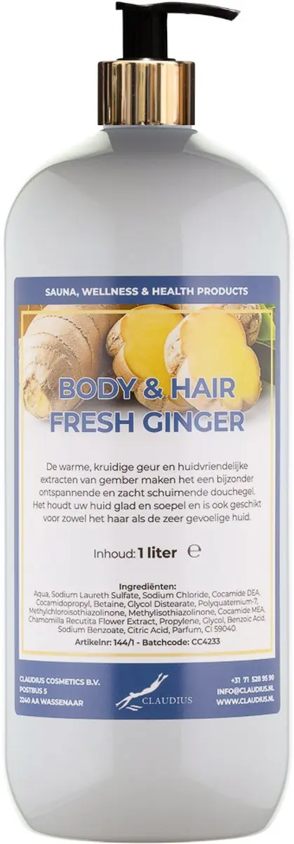 Splashbox Cosmetics Fresh Ginger Body & Hair 1L - 2-in-1