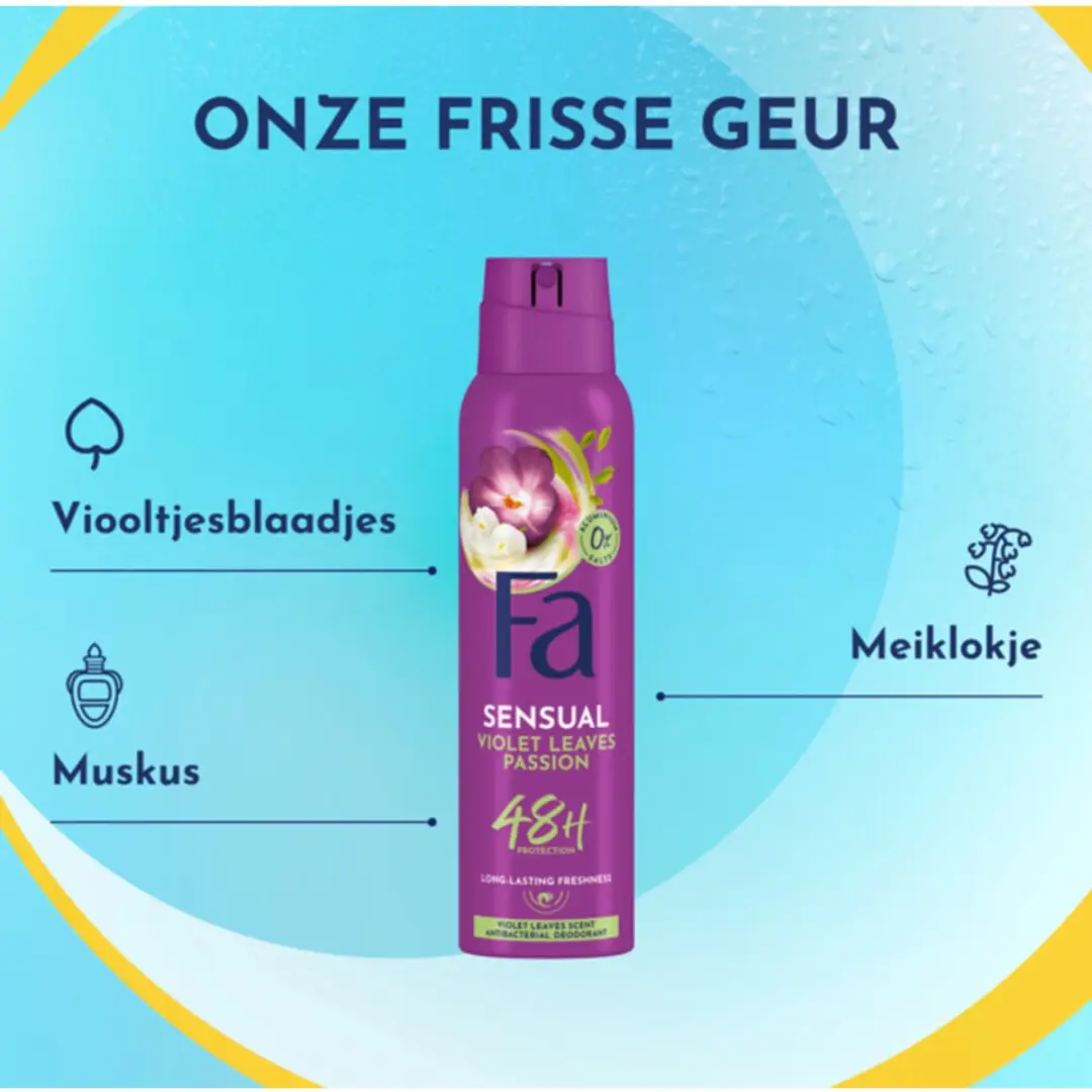 Fa Deodorant Spray Violet Leaves 150ml - 3 Stuks