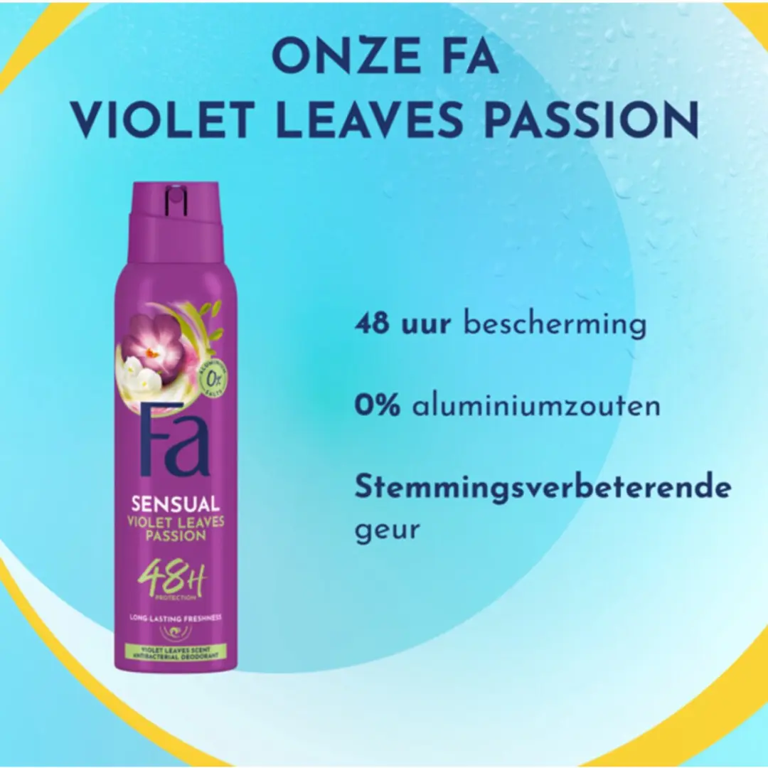 Fa Deodorant Spray Violet Leaves 150ml - 3 Stuks