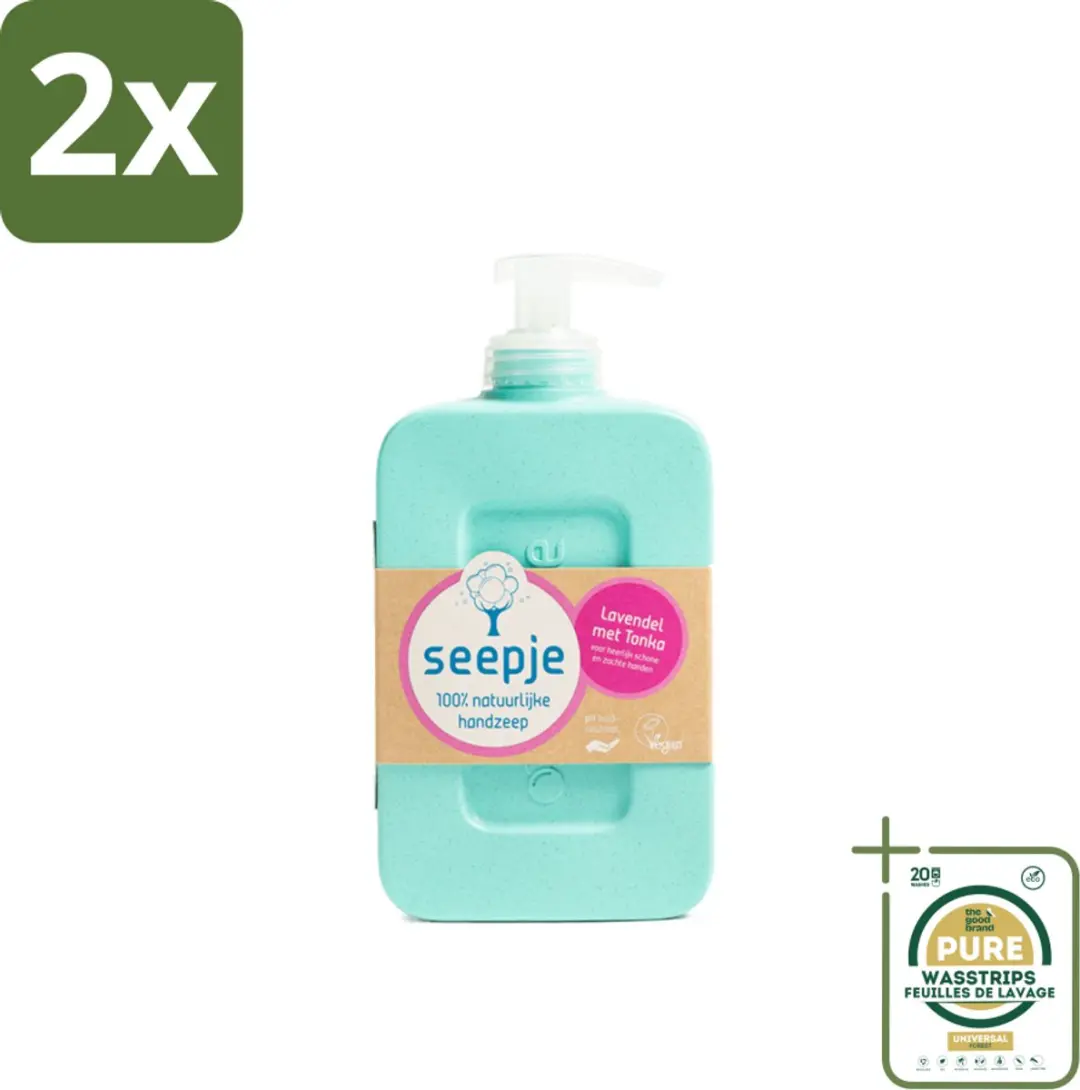 Seepje Lavendel met Tonka Handzeep 600ml - 2 Stuks
