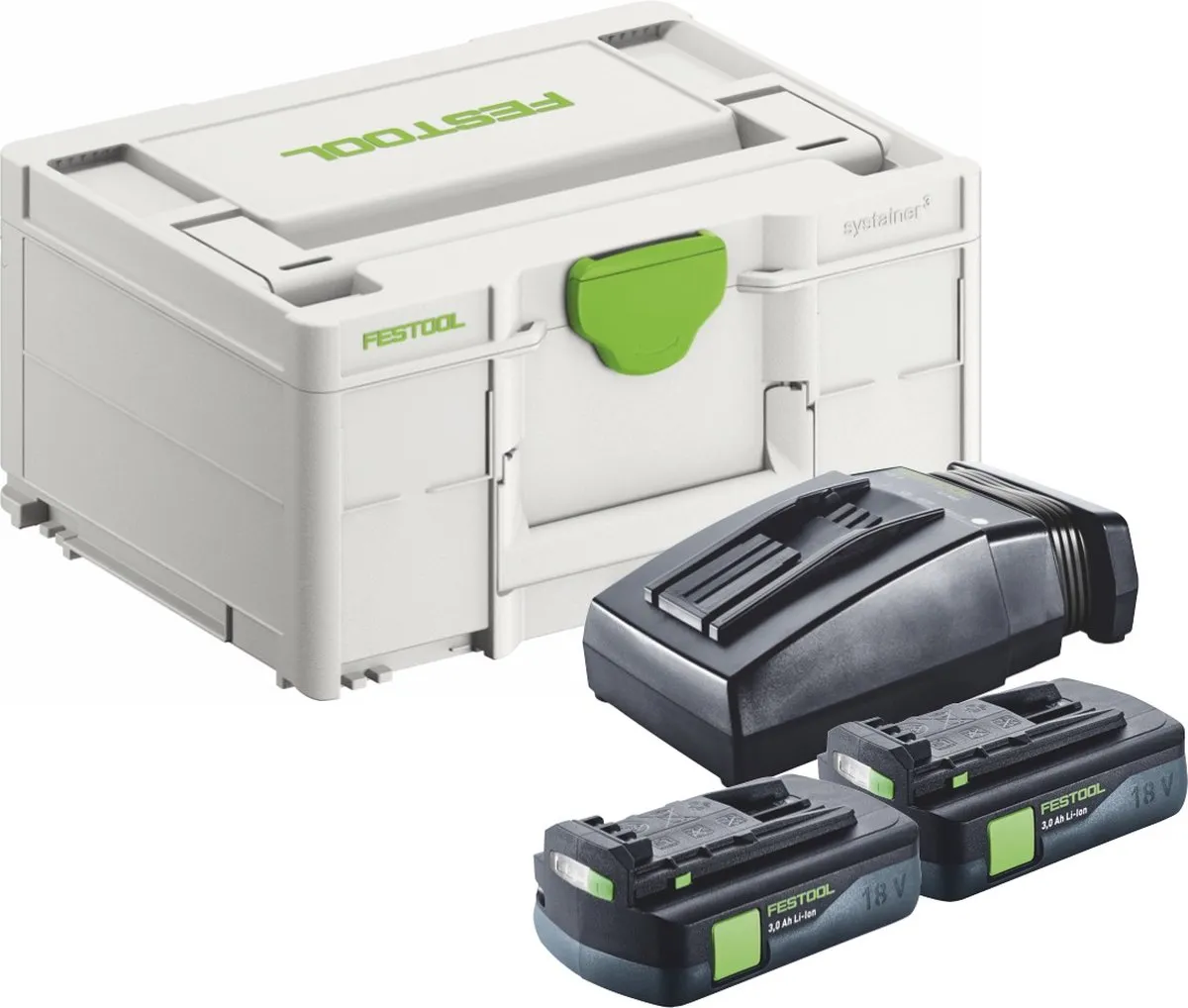 Festool BP 18 Li 3,0 C Energieset - 2x Accu 3000mAh + Oplader